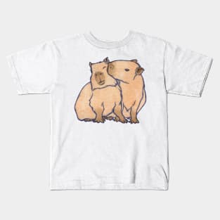 Capybara Couple Kids T-Shirt